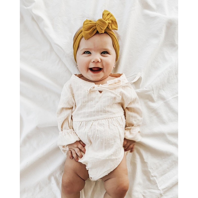 jollybows 3PCS Baby Nylon Headbands Hairbands Hair Bow Elastics for