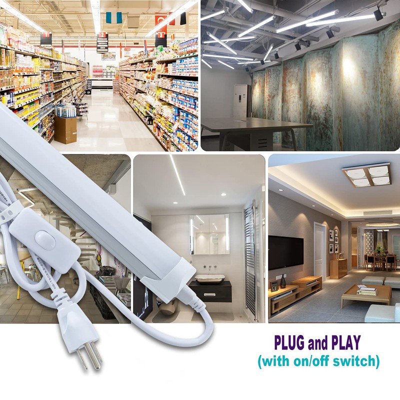 WAHADI (Pack of 6) 4FT LED Shop Light 24W 4