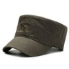 HUA YANG Army Cap Men's Cotton Vintage Adjustable Flat Top