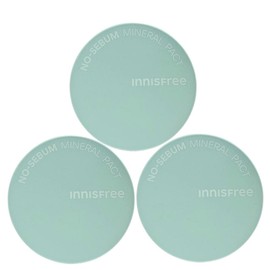 Innisfree No Sebum Mineral Powder Pact 8.5g x 3 Oil removal sebum care long lasting / 이니스프리 노세범 미네랄 파우더 팩트 8.5g x 3개 유분제거 피지케어 지속력좋은
