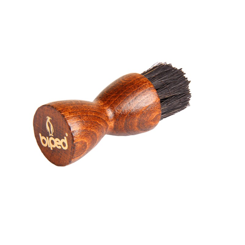 Small Jar Brush Diabolo – Horsehair – Wooden Shoe Brush