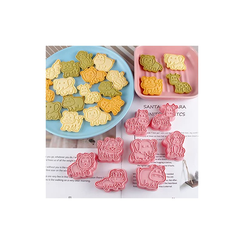 8 Pieces Cute Animals Cookie Cutters Cartoon Elephent Cookie Mould