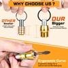 Geinxurn 25Pcs Bit Holder Key Chain, 1/4" Hex Shank One