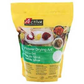 Activa Flower Drying Art Silica Gel, 4lb (1.81g) | Dry & Preserve Flowers with Confidence, Microwaveable & Reusable