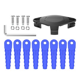 KST-120X KST 120X-06 Weed Trimmer Head Cap & Blades Head for Kobalt 40-Volt Max KST 2040-06 KDLA 3040-03 , 8 Pack Polycarbonate Blades and 4 Set Screw, 1 Pack Trimmer Head Cap,1 Pack Tool Wrench