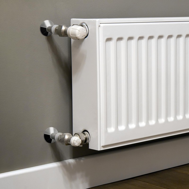 Radiator Pipe Covers Chrome Pipe Collars - Pack of 2