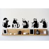 Wall Stickers Wall tattoo, collection of 5 Banksy rats, large