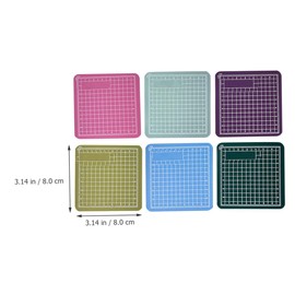 Tofficu 6pcs Mini Cutting Mats for DIY Crafts Self-Healing Engraving Boards Table Protection Accessories Random Colors for Model Making and Cutting Tasks