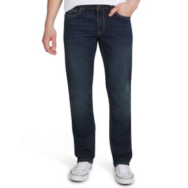 Quiksilver Men's 5 Pocket Straight Fit Stretch Waist Denim Jeans, Blue Mountain