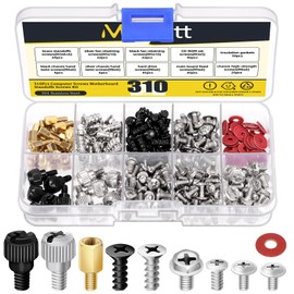 Mardatt 310 Pieces Computer Screws Motherboard Standoffs Screws Kit, PC Computer Screws Kit Laptop Screws Motherboard Screws for Universal Motherboard, HDD, SSD, Hard Drive, Housing