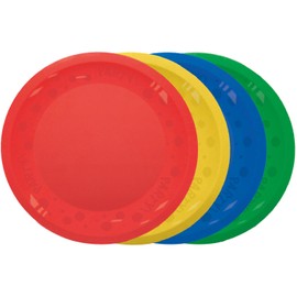 Procos - Plastic Plate Set, 4 Pieces, Reusable, Party Tableware for Birthday, Theme Party, BBQ Party