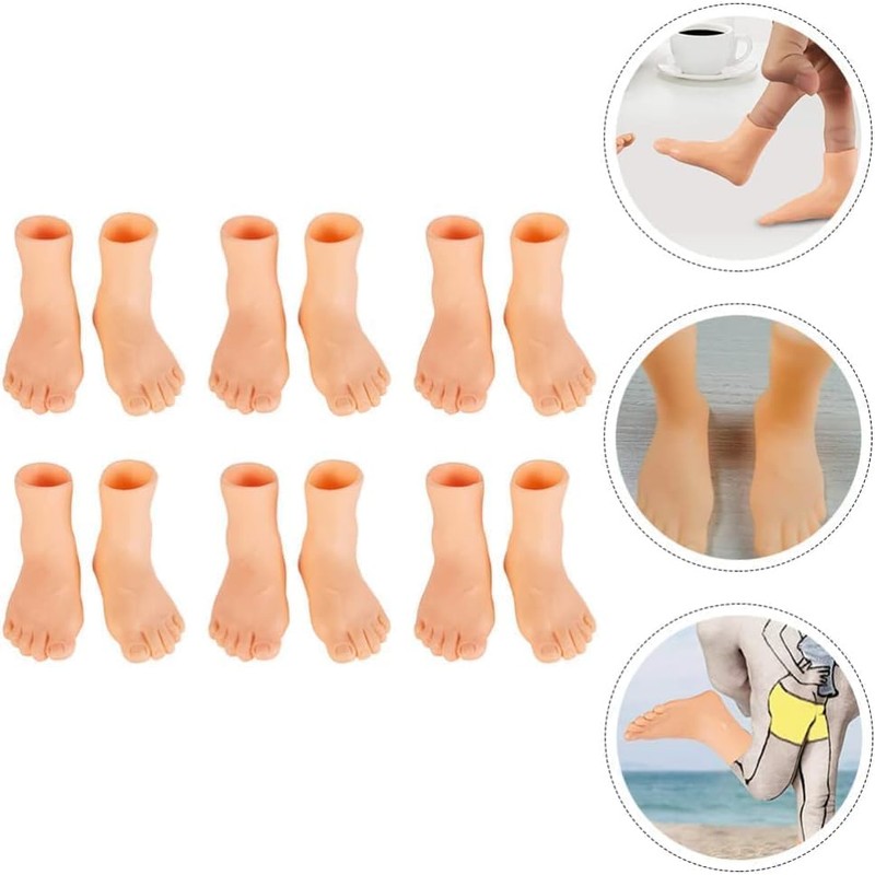 2 Pairs Finger Feet Puppet Tiny Feet, Finger Shoes, Realistic