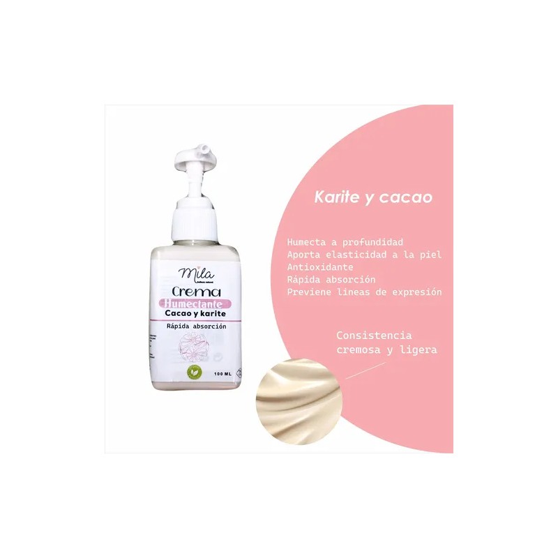 Crema Humectante De Cacao Y Karite Y Balsamo Para Labios