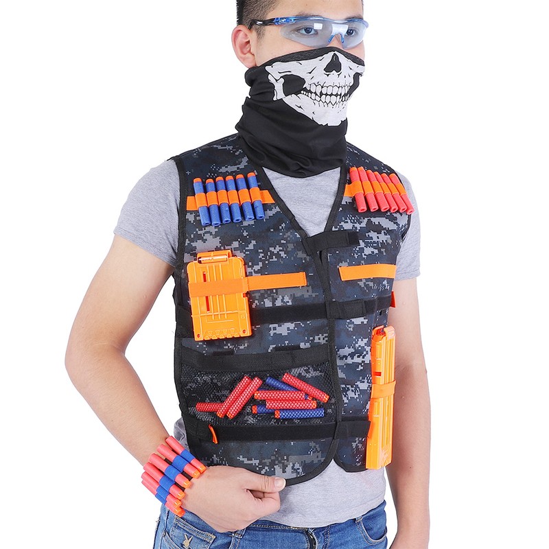 Camouflage Kids Toy Gun Clip Vest Kit Vest Clips Soft