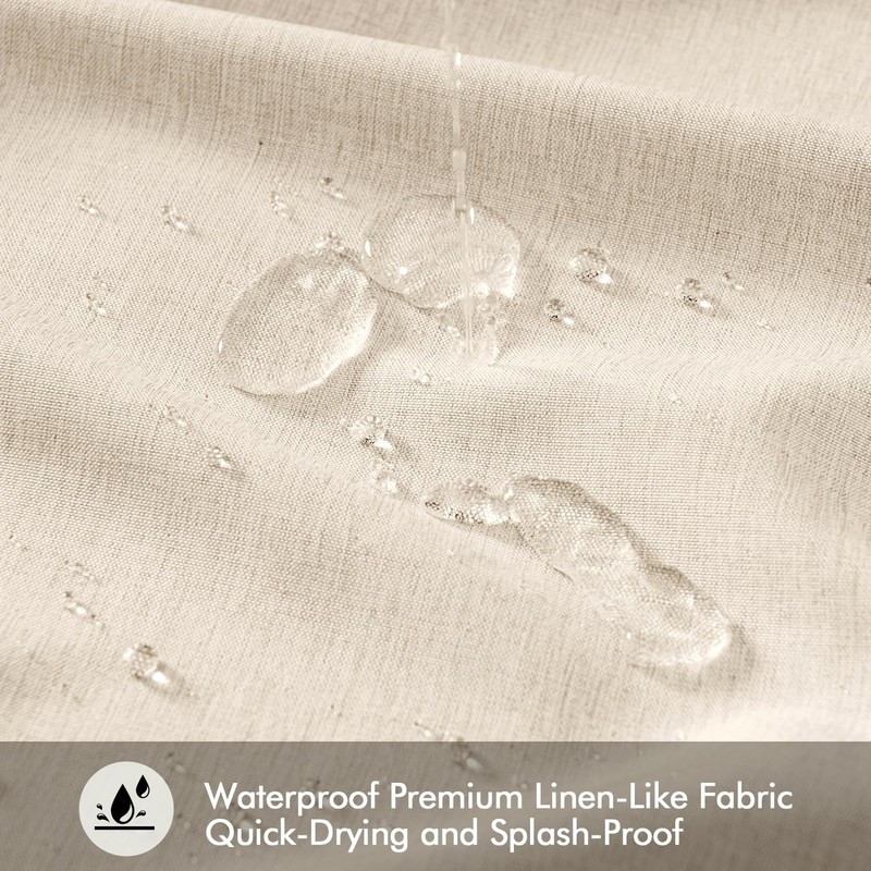 ANRODUO Extra Long Linen Shower Curtain, 108 Inch Long Heavy