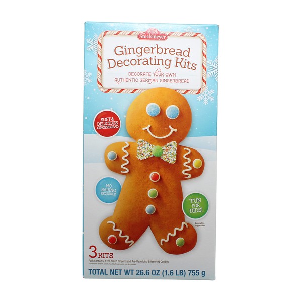 Stockmeyer Three Giant Soft Gingerbread Man Kits, German Imported, 26.6 oz. (3)