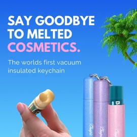 Chapie OG | Vacuum Insulated Lip Balm Keychain Holder, Prevents Melting & Messes | 3-Pack (Pearlescent Collection)