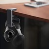 LZZEM Under Desk Headphone Stand Holder 360° Adjustable Rotating Arm