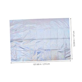 TEHAUX Elegant Silver Tablecloth Iridescent 137x274cm for Parties Weddings Bridal Showers