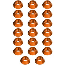 UB-Lab. 20 Pcs M3 Color Washers Gray Inner Diameter 3.1mm OD 9.8mm Aluminum Alloy Cone Bumper Washers