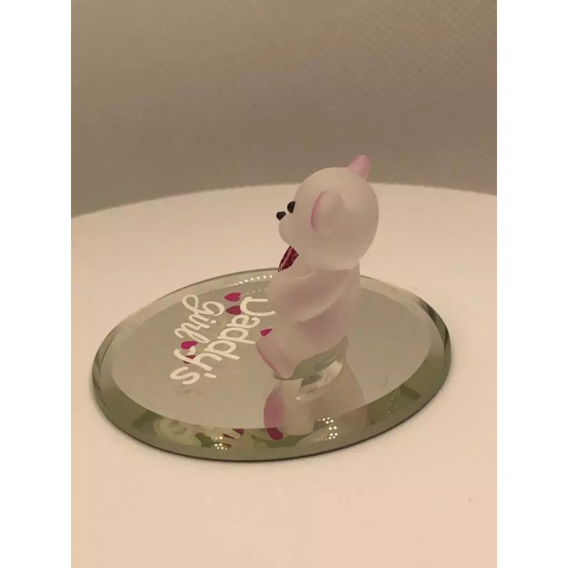 Glass Baron Bear Glass Figurine Daddy's Girl Handcrafted Father's Day