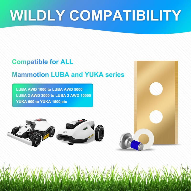 36Pcs Replacement Blades Compatible for Mammotion Luba and YUKA All