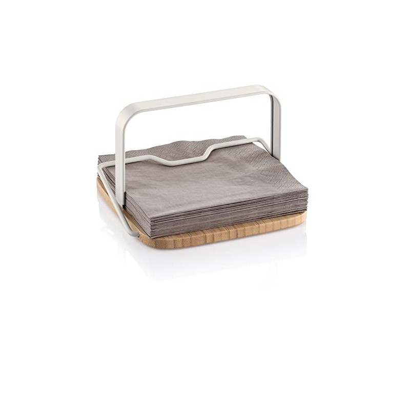 Tescoma 900823 Online Wood and Metal Napkin Holder with Napkin