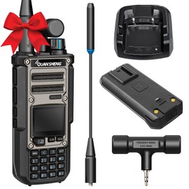 Quansheng TK11(8) Dual Band Handheld Radio, Wideband Receiving Walkie Talkie - 10W High Power, NOAA Weather Alerts, Type-C Charging, with 3000mAh Battery and 2 Type Antenna