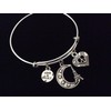 Peace and Love Paris Peace Silver Expandable Charm Bracelet Adjustable