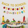 Arosche 3pcs Back to School Decorations Banner Pre-Assembled Gold Glitter
