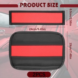 Pack of 2 Car Seat Belt Pads for Children and Adults, Seat Belt Pads Made of Microfibre Leather, Soft Protection for Car Belt, Suitable for Trucks, SUVs, Caravans, Interior Accessories