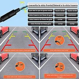 Camara de Reversa para Auto,Placa de Matrícula Cámara de Visión Trasera                                                                               