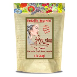 Foothills Naturals Red Clay Powder French - 454g / 1 Pound, Facials