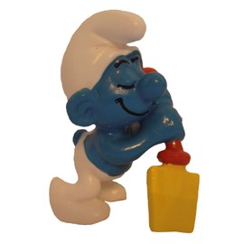 20043 - Digger Smurf by Schleich from the Smurfs - vintage rare item
