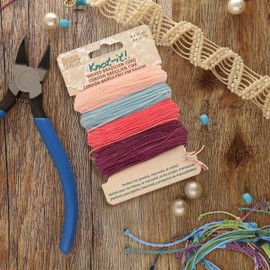 The Beadsmith Knot It Waxed Polyester Cord – Youthful Expressions – 1mm Diameter – 4 Cords, 15 Yards Each – Make Jewelry, Macrame, Friendship Bracelets and DIY Crafts