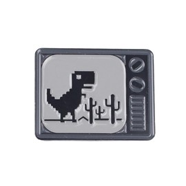 Retro Dinosaur Enamel Pin, T-Rex Geek Brooches, T-Rex No Internet Connection Brooch, Pixel Dinosaur Lapel Badge, 90s TV Offline Game Badges, Funny Humor Gift For Tech Lover, Funny Dino Decoration Pin Jewelry Accessories