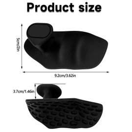 Yharnamite 1 Pair Anti-Slip Workout Grips with Storage Pouch, Ergonomic Rubber Hand Protector Gloves for Weight Lifting, Pull-Ups, Gym Training and Exercise for Men and Women (Black)