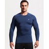 NELEUS Men's 3 Pack Compression Shirt Athletic Running Shirts,5029,Black/Grey/Navy,Blue,XL