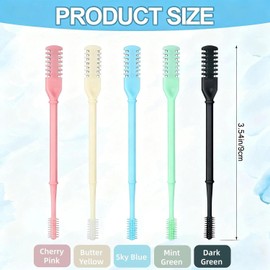 Nasal Hair Trimmer 2-in-1, Double-Sided Nose Hair Cutter, Portable 360° Rotating Manual Nose Hair Trimmer for Men and Women (5 Pcs (Colorful))