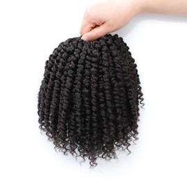 Passion Twist Crochet Hair 6Inch Passion Twist Hair 8 Packs Pre-Twisted Passion Twist Crochet Hair for Black Women Soft Passion Twist Curly Crochet Hair 6"(Pack of 8) 1B