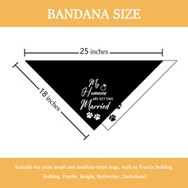 Engagement Gifts My Humans are Getting Married She Said Yes Dog Bandana for Wedding Engagement Photos Bride to Be Gifts Bridal Shower Gift Pet Scarf Pet Accessories for Dog Lover