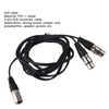 XLR Male to Dual XLR Female Cable Microphone Stereo Balanced