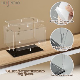 Huijintao Acrylic Display Case/Display Case/Display Box for Figures, Collectibles, Self-Assembly (30 x 20 x 15 cm)
