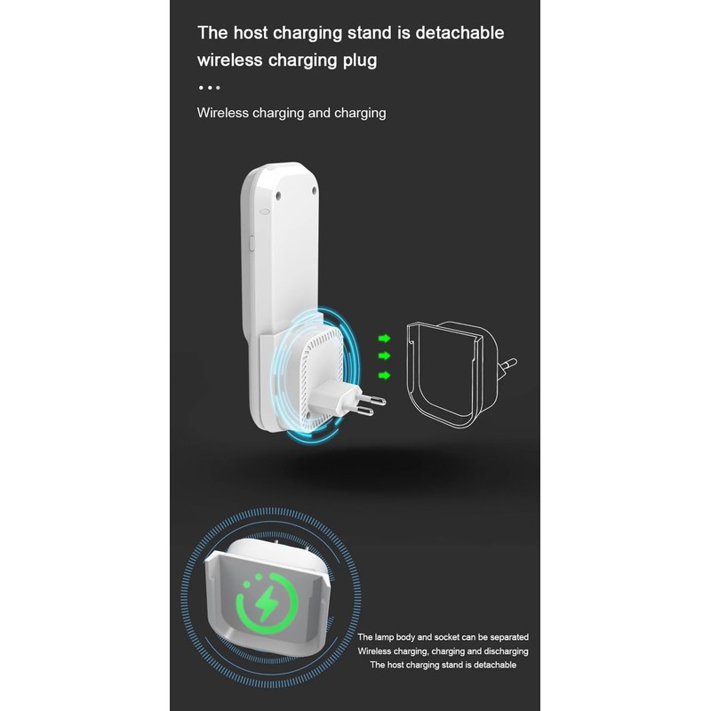 LIWEARE LED Induction Night Light Intelligent Wireless Charging Plug-In Gang