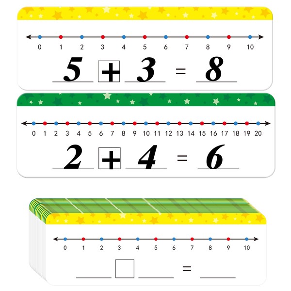 STARZIWEN 35 Packs Number Line Dry Erase Boards Cards, Double