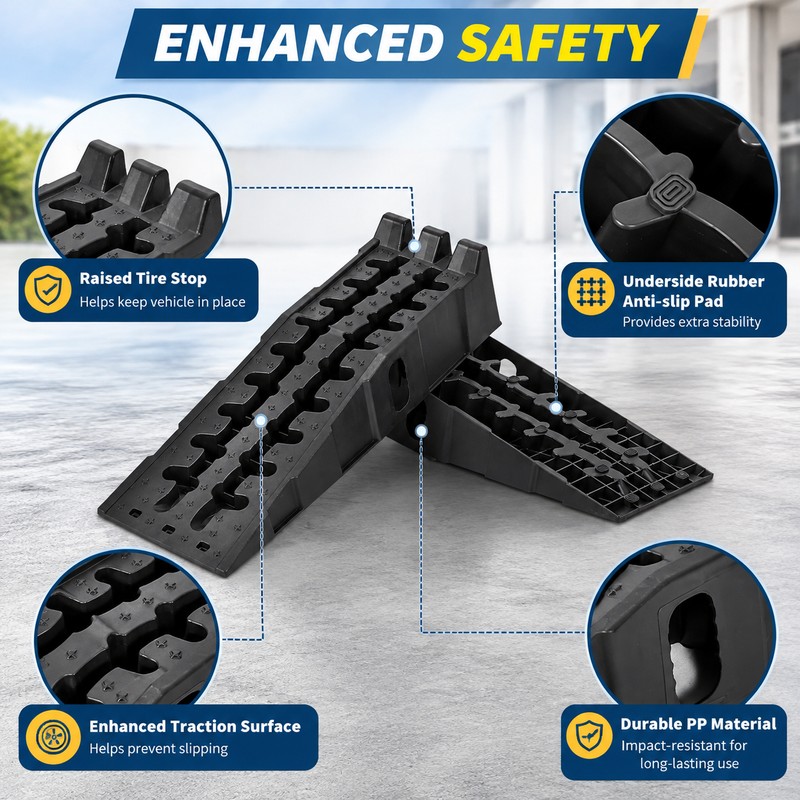2 Pack 12,000 LB Heavy Duty Vehicle Ramps for Cars