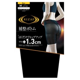 Gunze RZF121 Women's Tights RIZAP Shaping Bottoms, Hip Lifting, 3/4 Length, Black