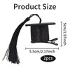 WRBAJIS Graduation Cap Hair Clips 2Pcs Mini Graduation Hat Hair