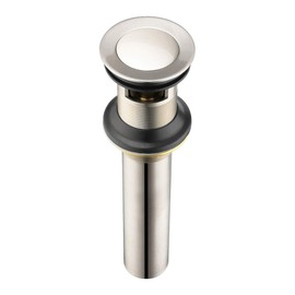 Purelux Bathroom Sink Drain Stopper Faucet Vanity Sink Pop Up Drain Assembly with Overflow, Brushed Nickel Finish