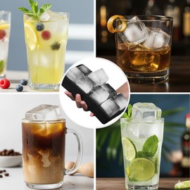2 Moldes y Bandejas de Silicona para Hielo,8 Cavidade Moldes para Paletas Heladas con Tapa,Molde de Hielo Cuadrado,Sin BPA,Reutilizables,Adecuado para Hacer Cubitos Hielo y Bebidas Frías